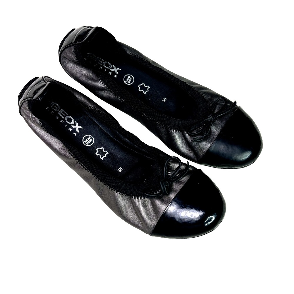 GEOX Ballet Flats NWOT Italian Patent Leather‎ Shoes Women's 35 EU Fits US 6